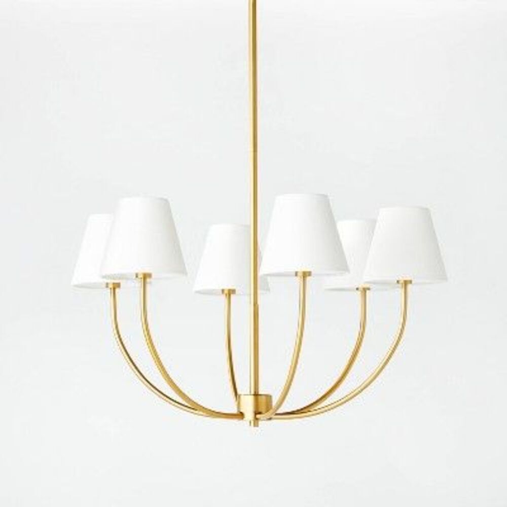 6-Light Ceiling Chandelier Brass - Threshold desig Brass